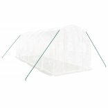 fehér acélvázas melegház 12 m² 6 x 2 x 2 m