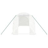 fehér acélvázas melegház 12 m² 6 x 2 x 2 m