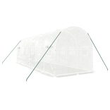 fehér acélvázas melegház 12 m² 6 x 2 x 2 m