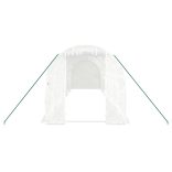 fehér acélvázas melegház 16 m² 8 x 2 x 2 m