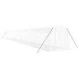 fehér acélvázas melegház 40 m² 20x2x2 m