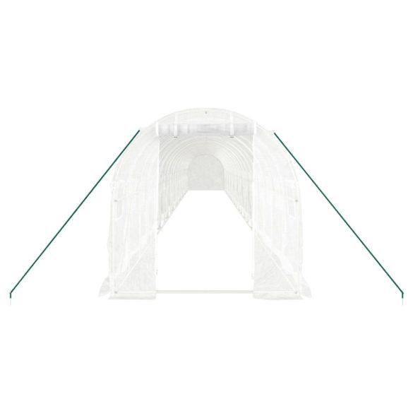 fehér acélvázas melegház 40 m² 20x2x2 m