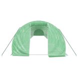 zöld acélvázas melegház 60 m² 20 x 3 x 2 m