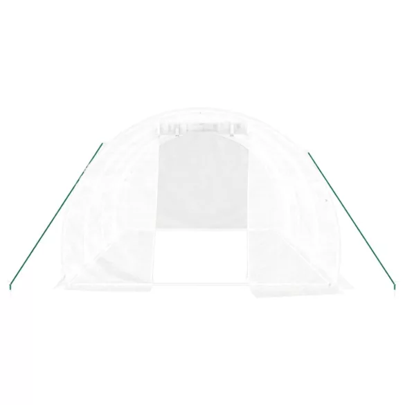 fehér üvegház acélvázzal 12 m² 4x3x2 m