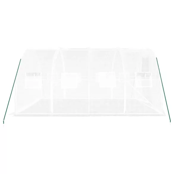 fehér üvegház acélvázzal 12 m² 4x3x2 m