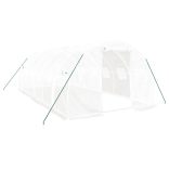 fehér acélvázas melegház 18 m² 6 x 3 x 2 m