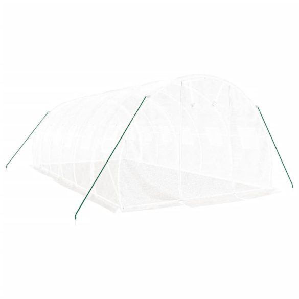 fehér acélvázas melegház 18 m² 6 x 3 x 2 m