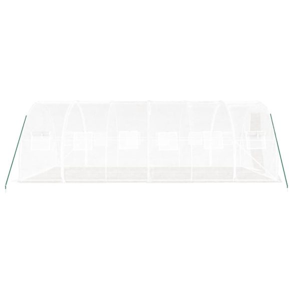 fehér acélvázas melegház 18 m² 6 x 3 x 2 m