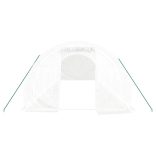 fehér acélvázas melegház 24 m² 8x3x2 m