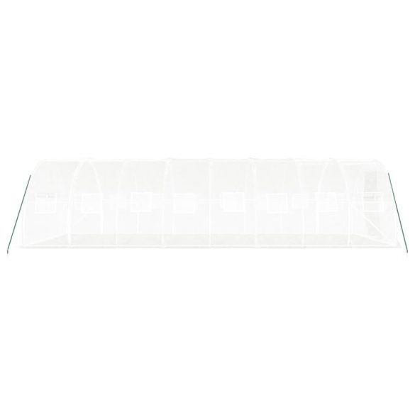 fehér acélvázas melegház 24 m² 8x3x2 m