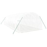 fehér acélvázas melegház 24 m² 8x3x2 m