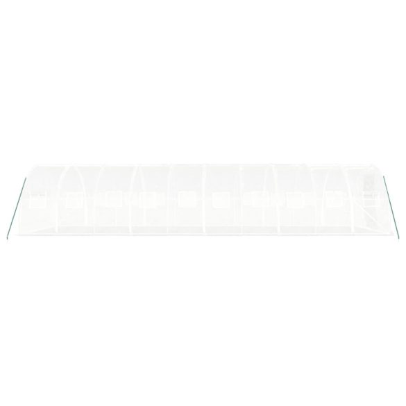 fehér acélvázas melegház 30 m² 10x3x2 m