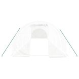 fehér acélvázas melegház 36 m² 12 x 3 x 2 m