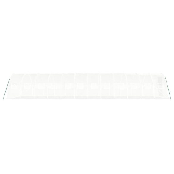 fehér acélvázas melegház 36 m² 12 x 3 x 2 m