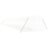 fehér acélvázas melegház 48 m² 16 x 3 x 2 m