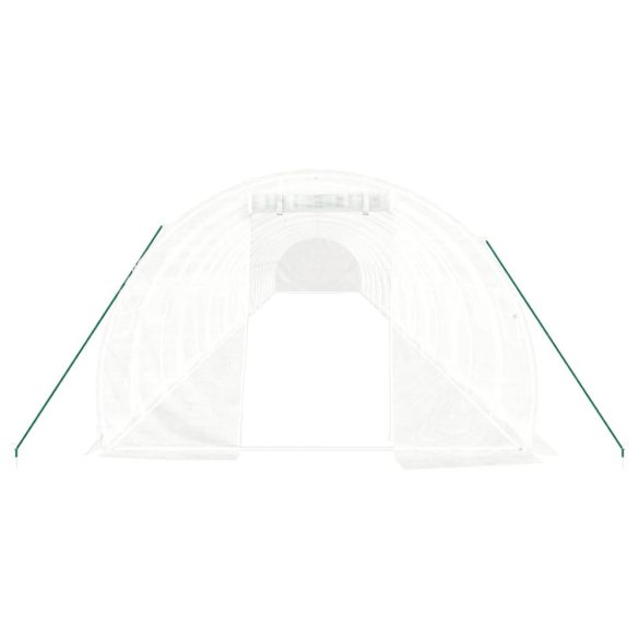 fehér acélvázas melegház 60 m² 20x3x2 m