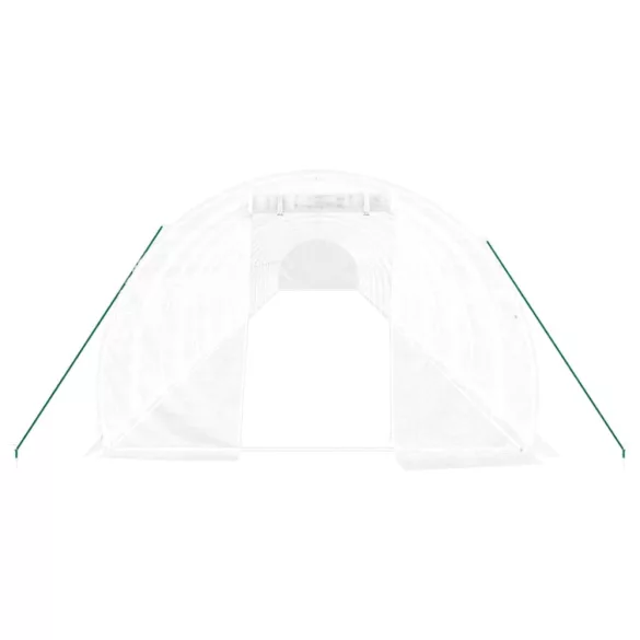 fehér acélvázas melegház 66 m² 22x3x2 m