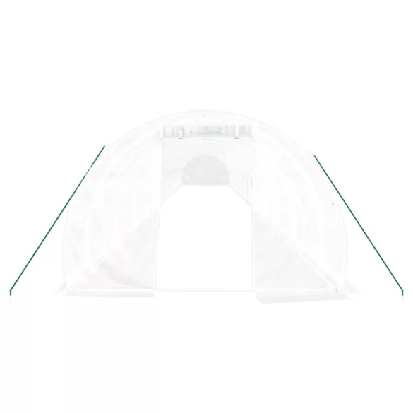 fehér acélvázas melegház 72 m² 24 x 3 x 2 m