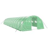 zöld acélvázas melegház 56 m² 14 x 4 x 2 m