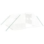 üvegház acélvázzal, fehér, 16 m², 4 x 4 x 2 m