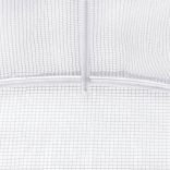 üvegház acélvázzal, fehér, 16 m², 4 x 4 x 2 m