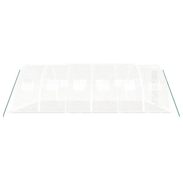 fehér acélvázas melegház 24 m² 6x4x2 m