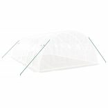 fehér acélvázas melegház 24 m² 6x4x2 m