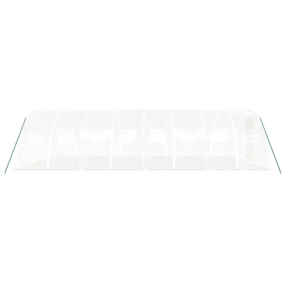 fehér acélvázas melegház 32 m² 8 x 4 x 2 m