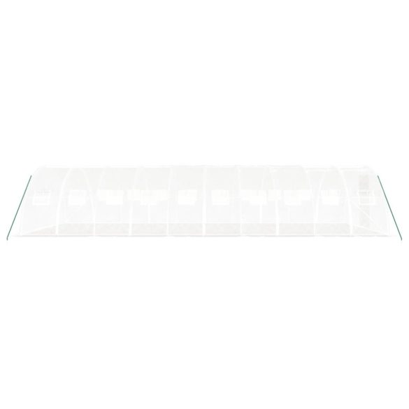 fehér acélvázas melegház 40 m² 10x4x2 m