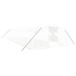 fehér acélvázas melegház 48 m² 12 x 4 x 2 m