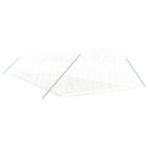 fehér acélvázas melegház 48 m² 12 x 4 x 2 m