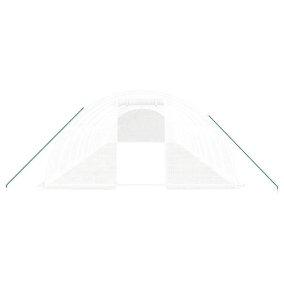 fehér acélvázas melegház 48 m² 12 x 4 x 2 m