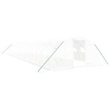 fehér acélvázas melegház 64 m² 16 x 4 x 2 m