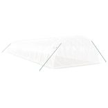 fehér acélvázas melegház 64 m² 16 x 4 x 2 m