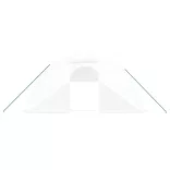 fehér acélvázas melegház 72 m² 18 x 4 x 2 m