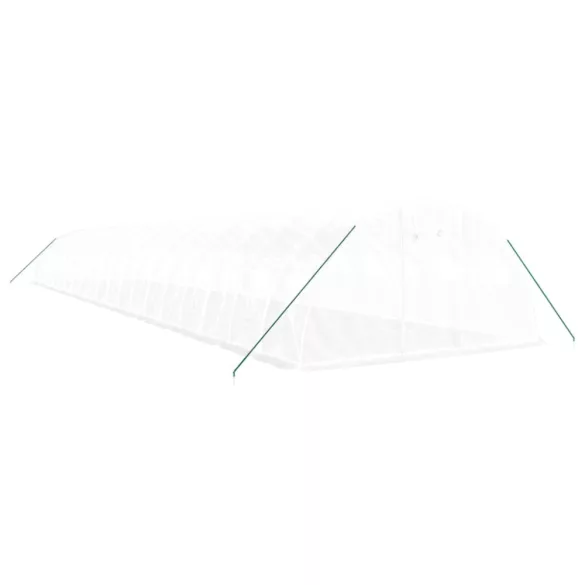 fehér acélvázas melegház 80 m² 20x4x2 m