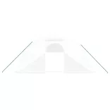 fehér acélvázas melegház 80 m² 20x4x2 m