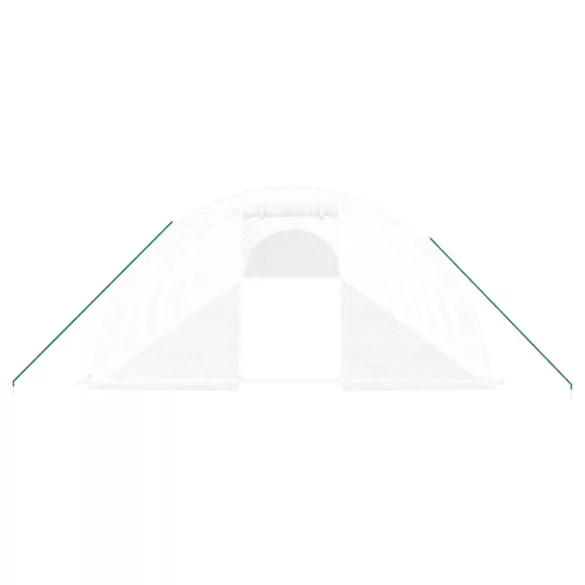 fehér acélvázas melegház 80 m² 20x4x2 m