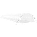 fehér acélvázas melegház 88 m² 22x4x2 m