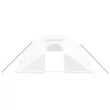 fehér acélvázas melegház 96 m² 24 x 4 x 2 m