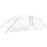 fehér üvegház acélvázzal 20 m² 5x4x2,3 m