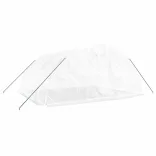 fehér üvegház acélvázzal 20 m² 5x4x2,3 m