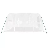 fehér üvegház acélvázzal 20 m² 5x4x2,3 m