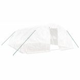 fehér acélvázas melegház 30 m² 6 x 5 x 2,3 m