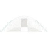 fehér acélvázas melegház 30 m² 6 x 5 x 2,3 m