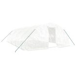 fehér acélvázas melegház 40 m² 8 x 5 x 2,3 m