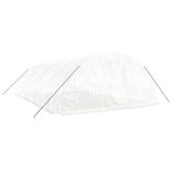 fehér acélvázas melegház 40 m² 8 x 5 x 2,3 m