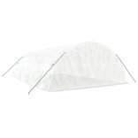 fehér acélvázas melegház 40 m² 8 x 5 x 2,3 m