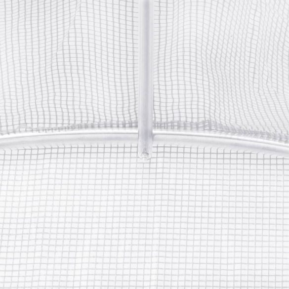 fehér acélvázas melegház 40 m² 8 x 5 x 2,3 m