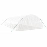 fehér acélvázas melegház 50 m² 10 x 5 x 2,3 m